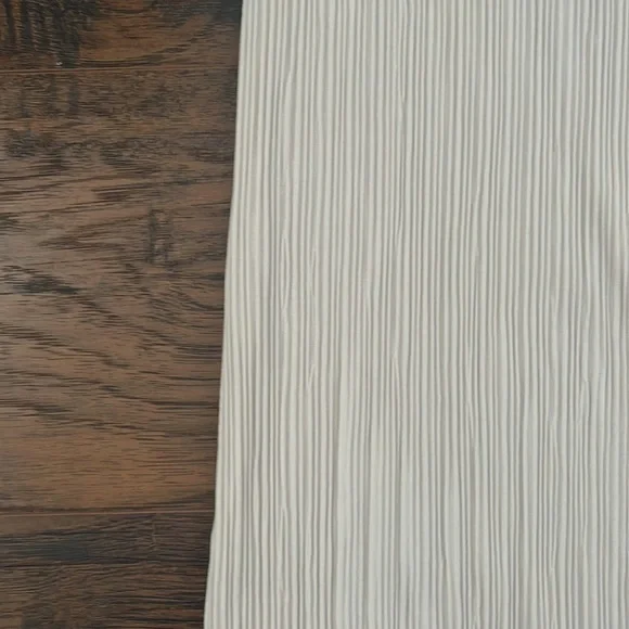 ZARA Cream Ribbed Pants - Picture 2 of 3